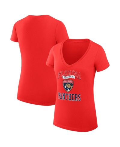 G-III 4Her by Carl Banks Женская футболка V-Neck с логотипом Florida Panthers