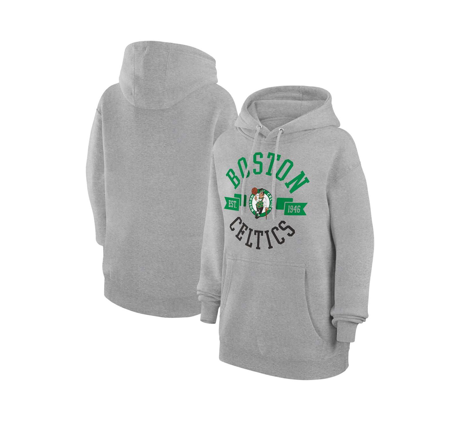 G-III 4Her by Carl Banks Women's Heather Gray Boston Celtics City Pullover Hoodie