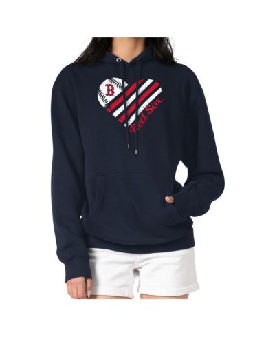 Женское худи G-III 4Her by Carl Banks Navy Boston Red Sox Heart Graphic Pullover