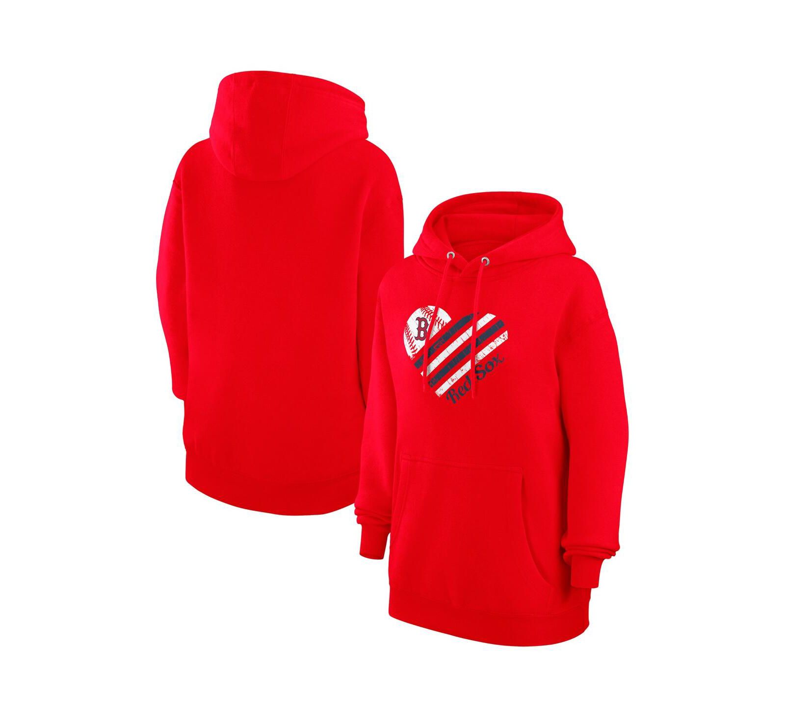 Женский худи G-III 4Her by Carl Banks Red Boston Red Sox Heart Fleece Pullover