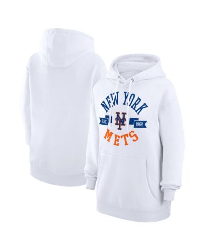 G-III 4Her by Carl Banks Женский белый худи с графикой New York Mets