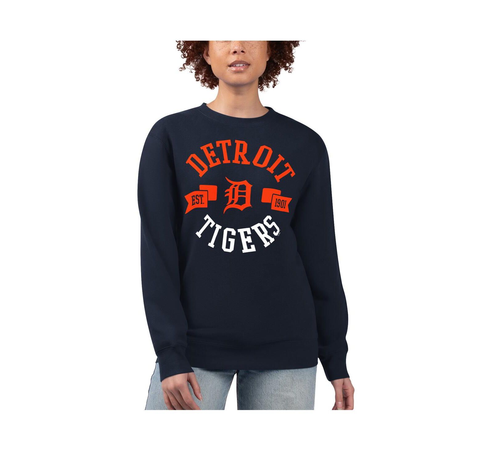 Женская флисовая толстовка G-III 4Her by Carl Banks Navy Detroit Tigers Team Logo