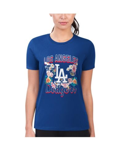 G-III 4Her by Carl Banks Женская футболка Los Angeles Dodgers Flowers Graphic Fitted