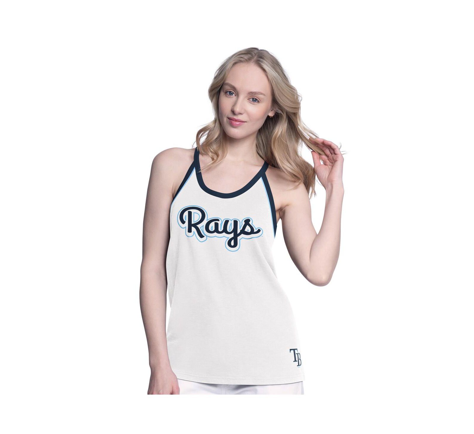 G-III 4Her by Carl Banks Женский белый топ-майка Tampa Bay Rays Curveball