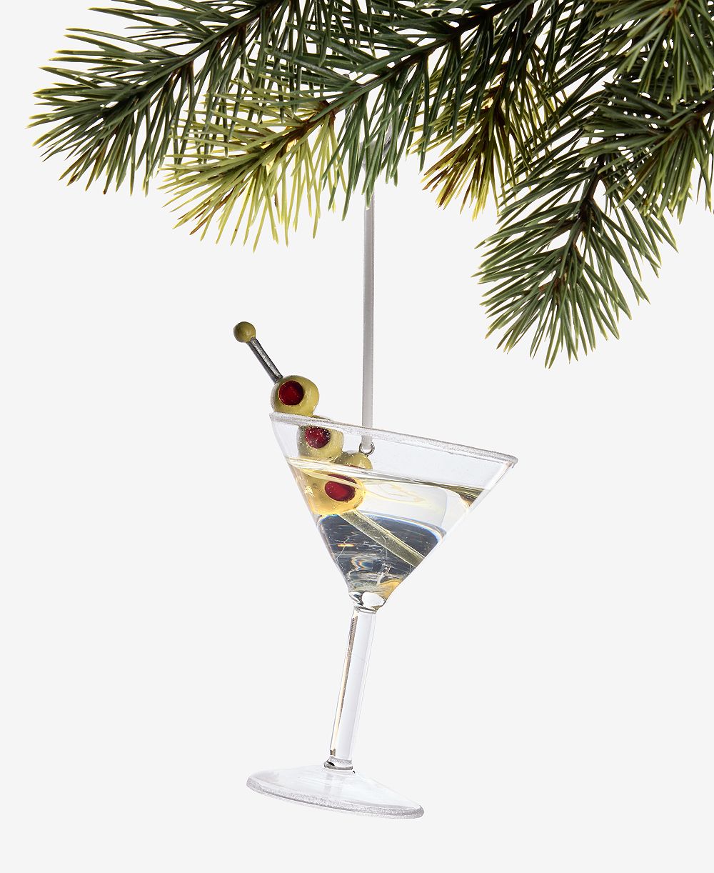 Украшение Holiday Lane Spirits Glass Martini Ornament, Macy's Exclusive