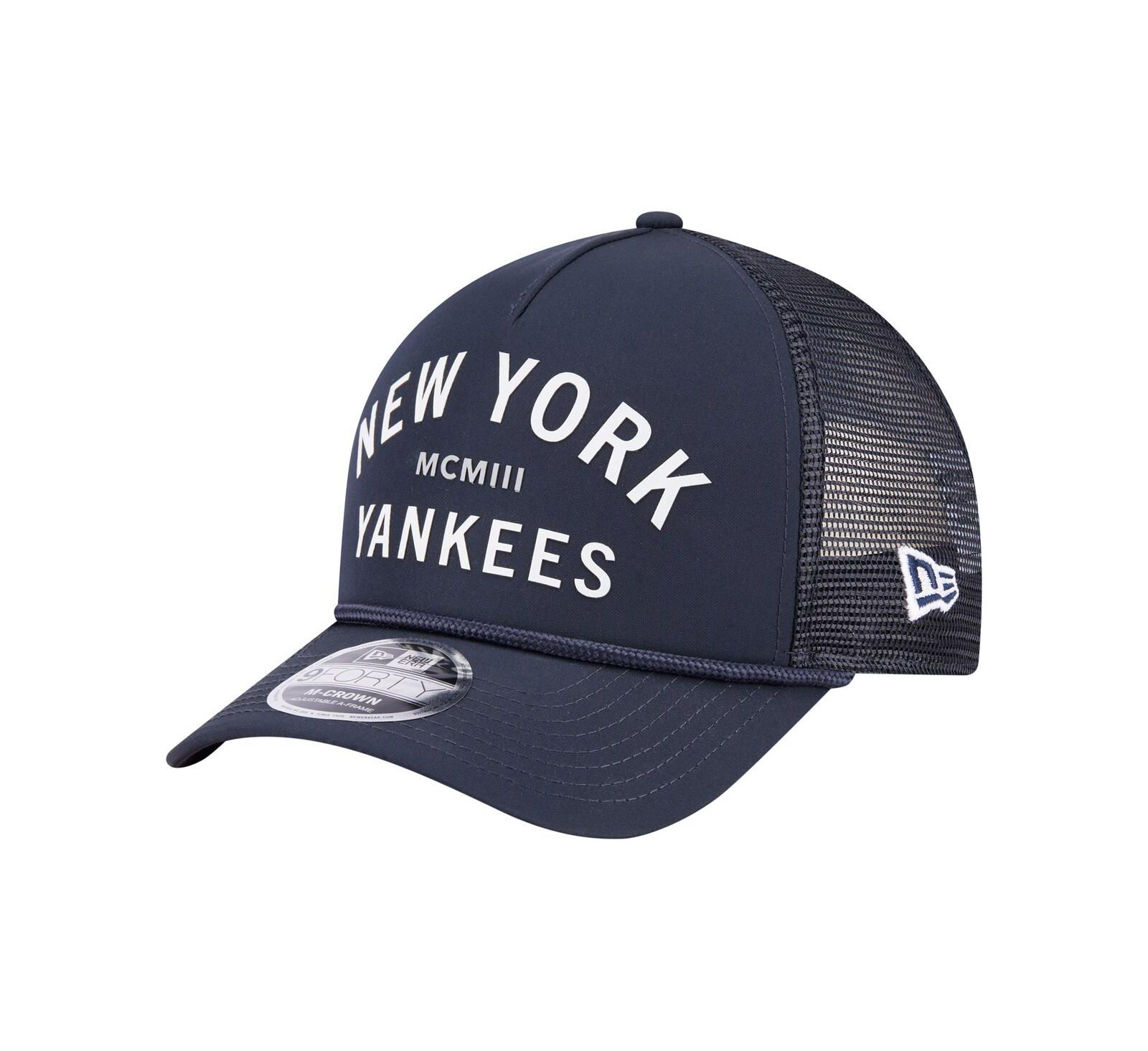 Мужская кепка New Era Navy New York Yankees Minimalist 9FORTY A-Frame регулируемая