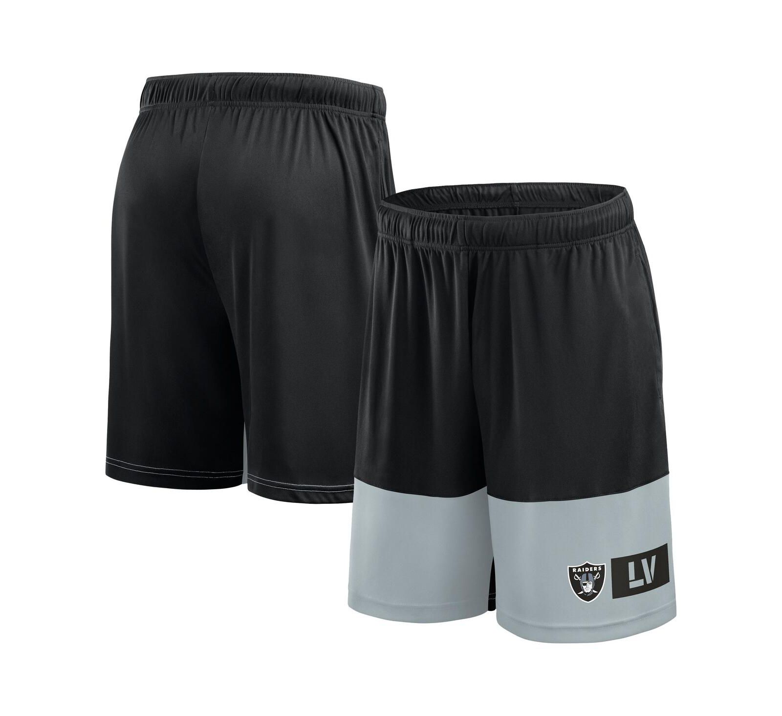 Fanatics Men's Black/Silver Las Vegas Raiders Big & Tall Best of the Best Performance Shorts