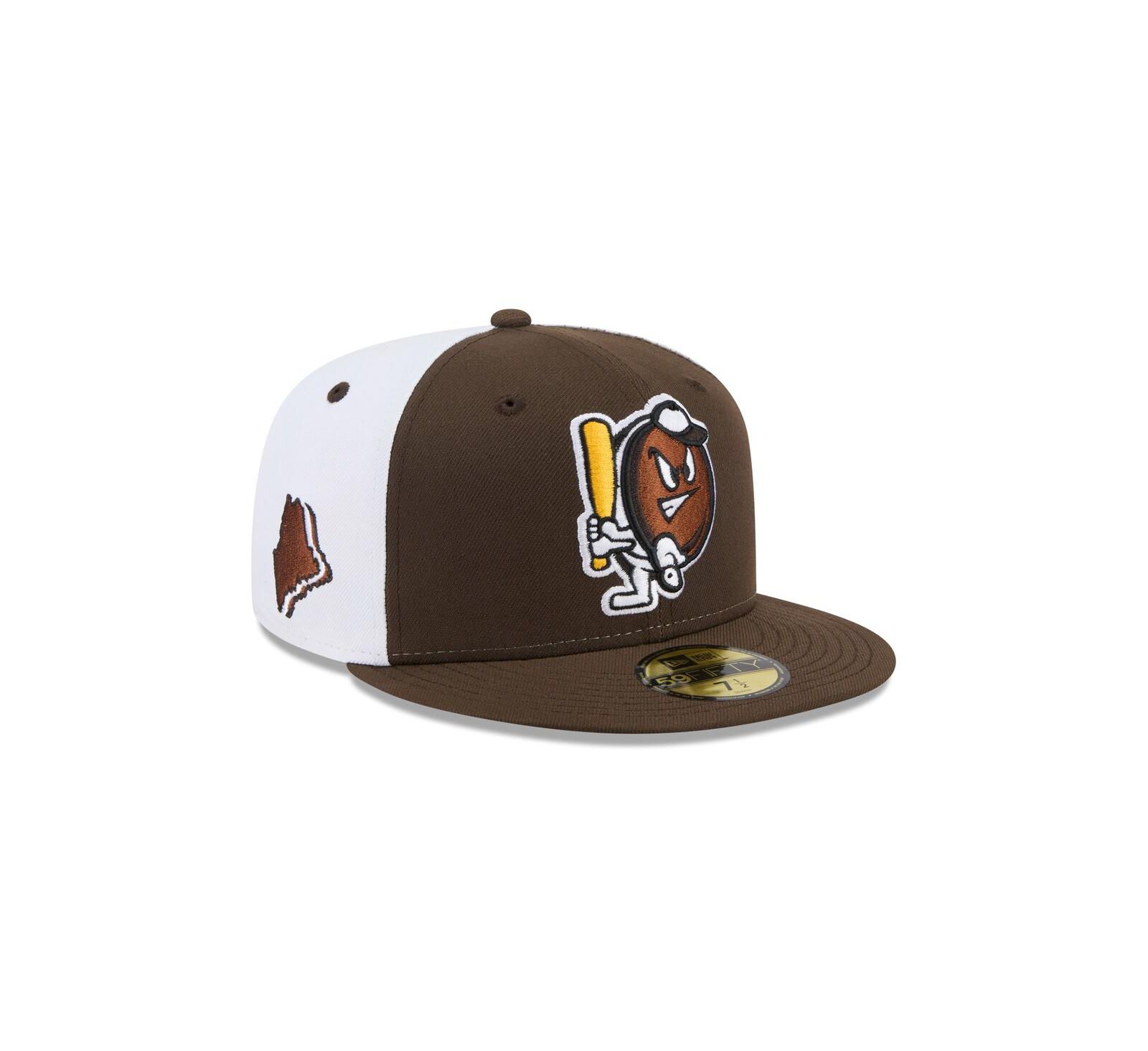 Мужская кепка New Era Brown Portland Sea Dogs Theme Nights 59FIFTY Fitted