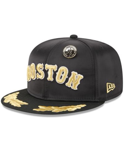 New Era Men's Black Boston Red Sox 2025 59FIFTY Day Gold Leaf 59FIFTY Fitted Hat