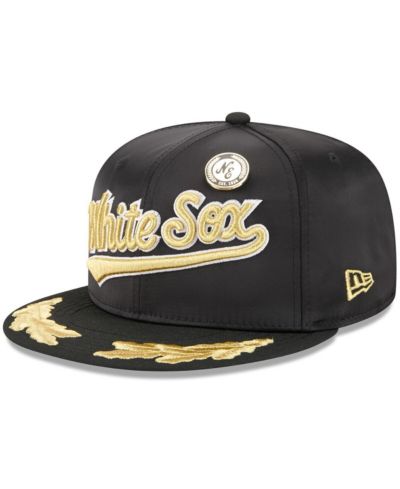 New Era Men's Black Chicago White Sox 2025 59FIFTY Day Gold Leaf 59FIFTY Fitted Hat