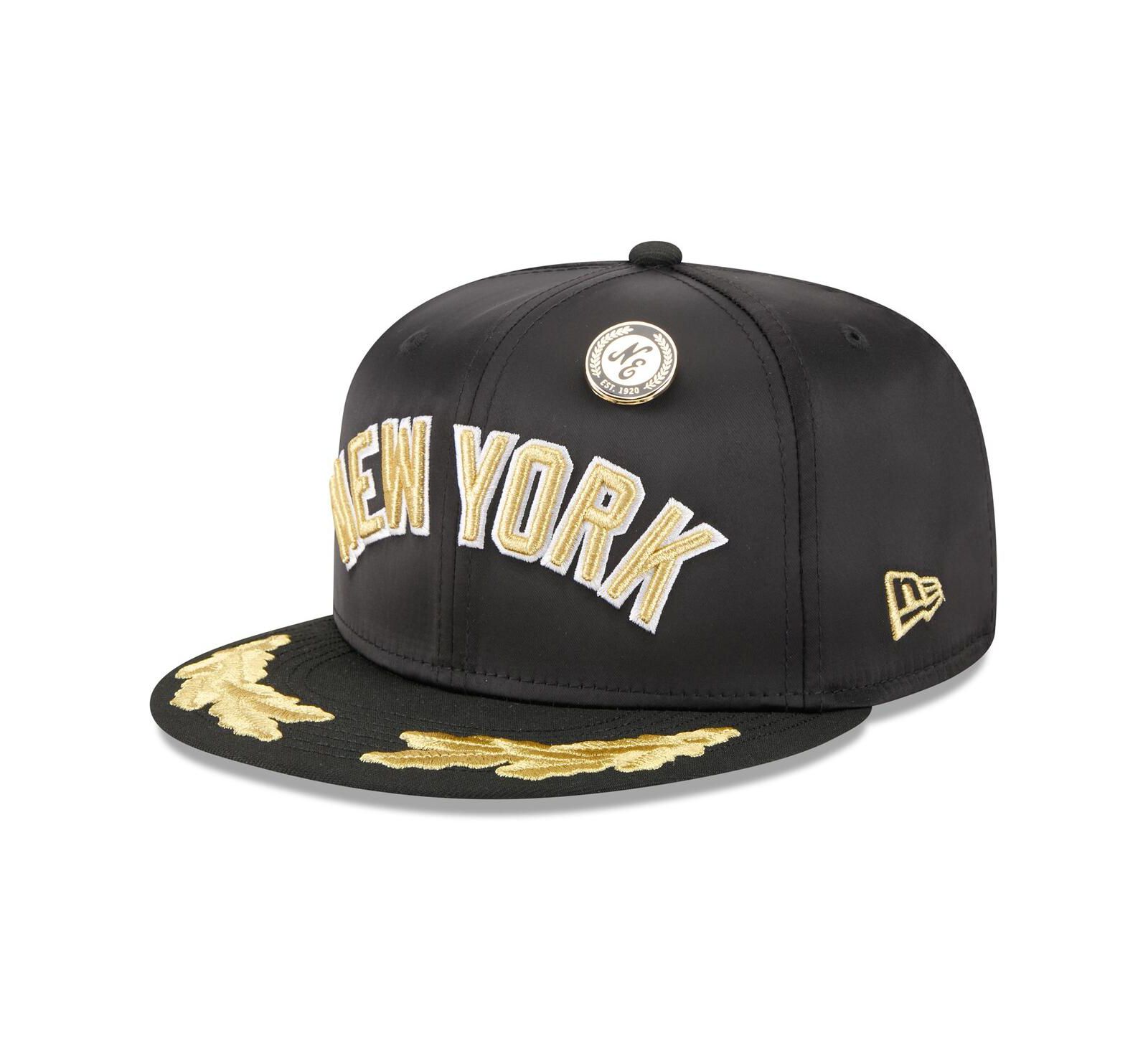 New Era кепка 59FIFTY New York Yankees, Мужская, черная с золотыми листьями