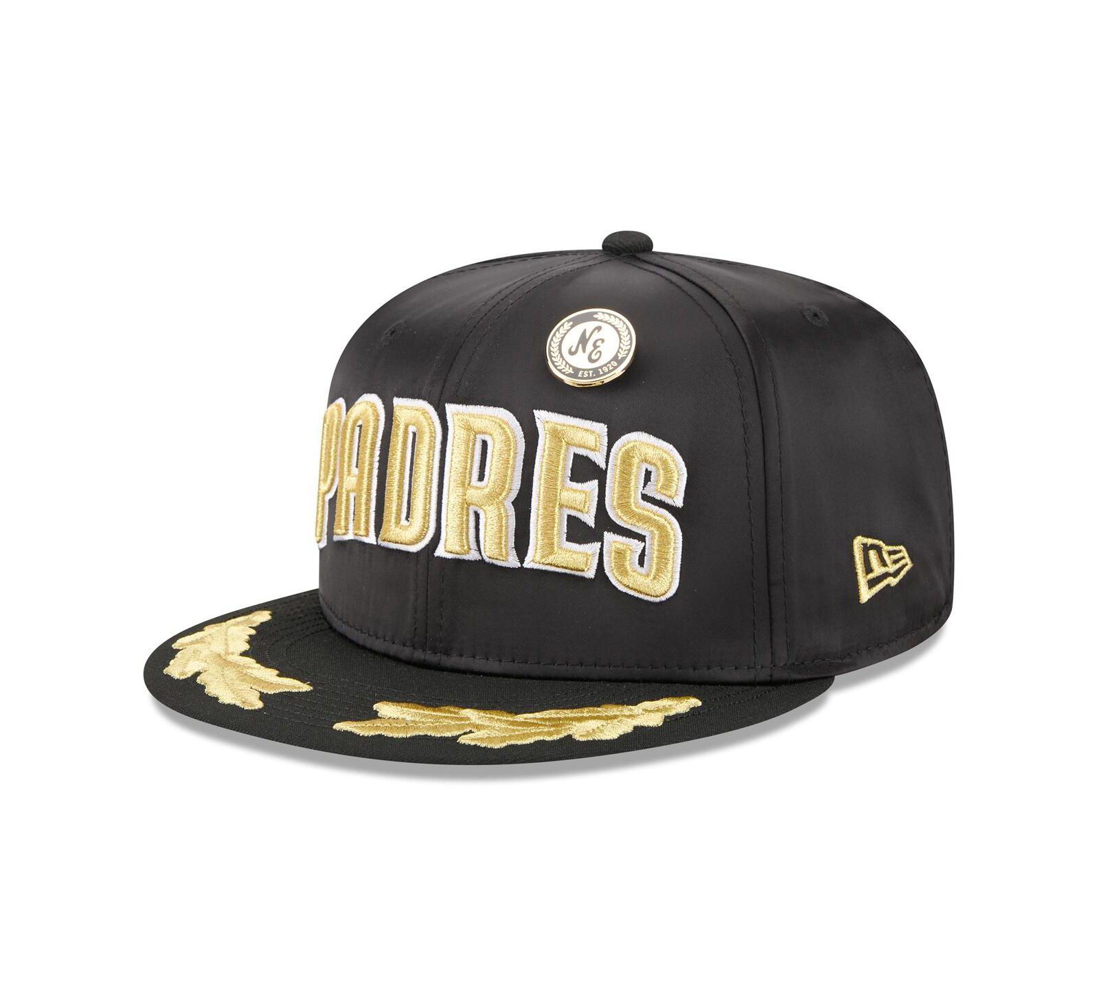 New Era Men's Black San Diego Padres 2025 59FIFTY Day Gold Leaf 59FIFTY Fitted Hat