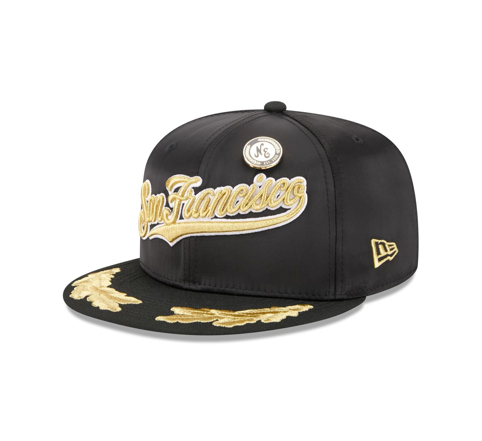 Кепка New Era Men's Black San Francisco Giants 2025 59FIFTY Day Gold Leaf Fitted Hat