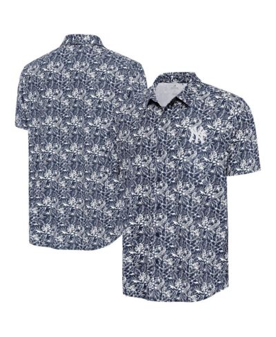 Рубашка Antigua Men's Navy New York Yankees Resort Button-Up