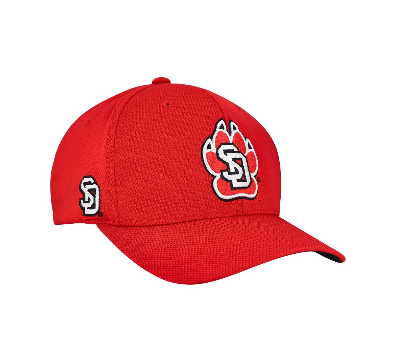 Мужская кепка Top of the World Red South Dakota Coyotes Reflex Performance Flex Hat