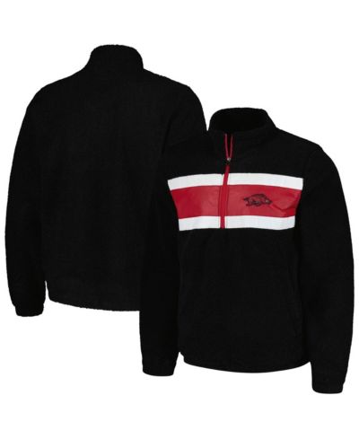 Мужской свитшот G-III Sports by Carl Banks Black Arkansas Razorbacks Pinch Runner Half-Zip