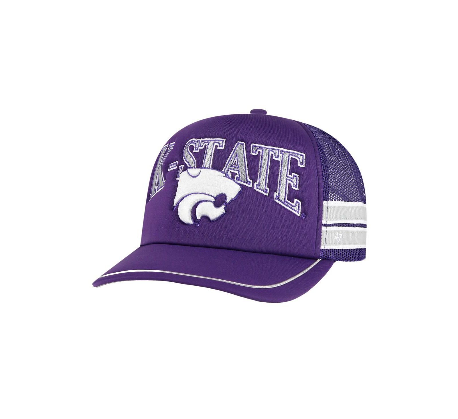 Мужская кепка '47 Brand Purple Kansas State Wildcats Sideband Trucker регулируемая