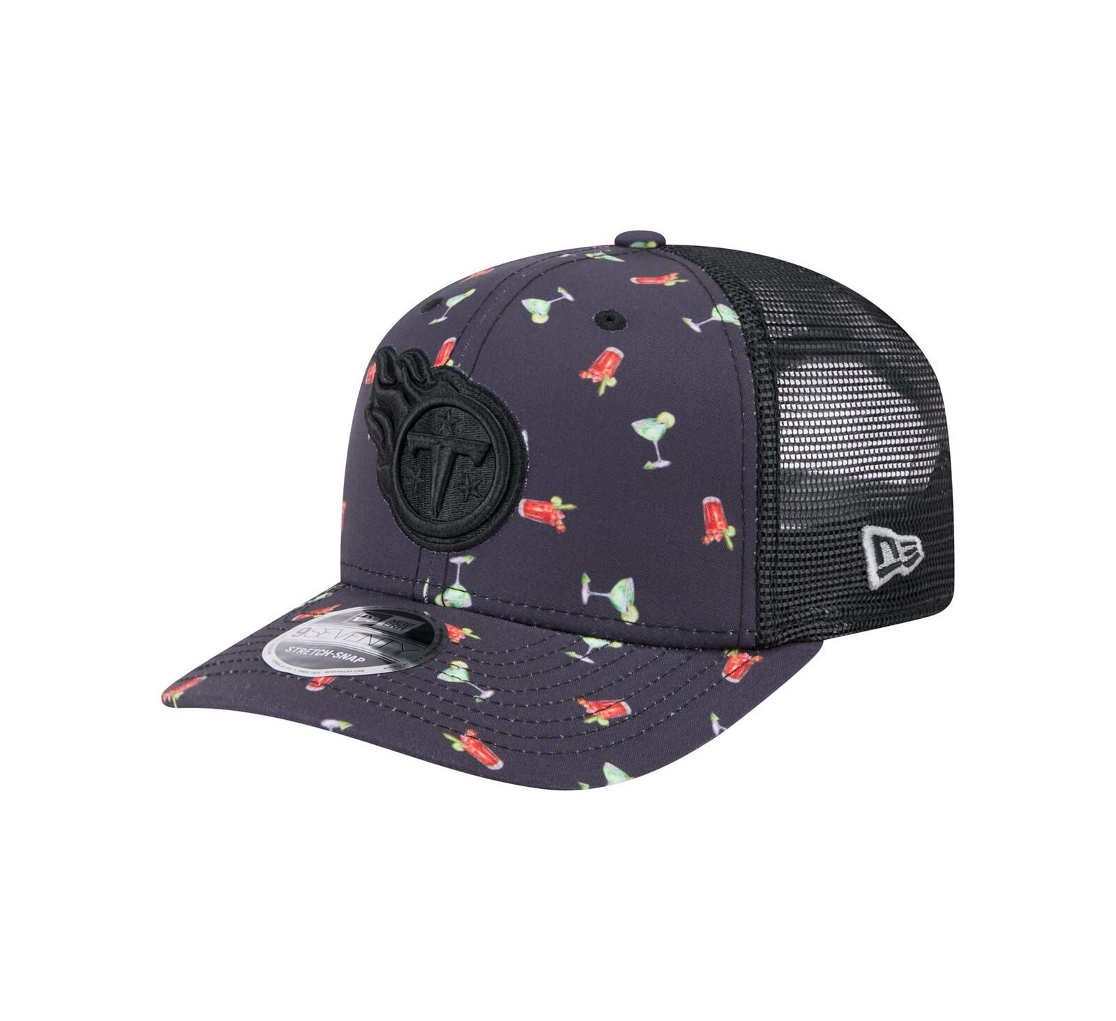 New Era Мужская кепка 9SEVENTY Stretch-Snap Tennessee Titans Adventure Drinks Pattern Navy/Black