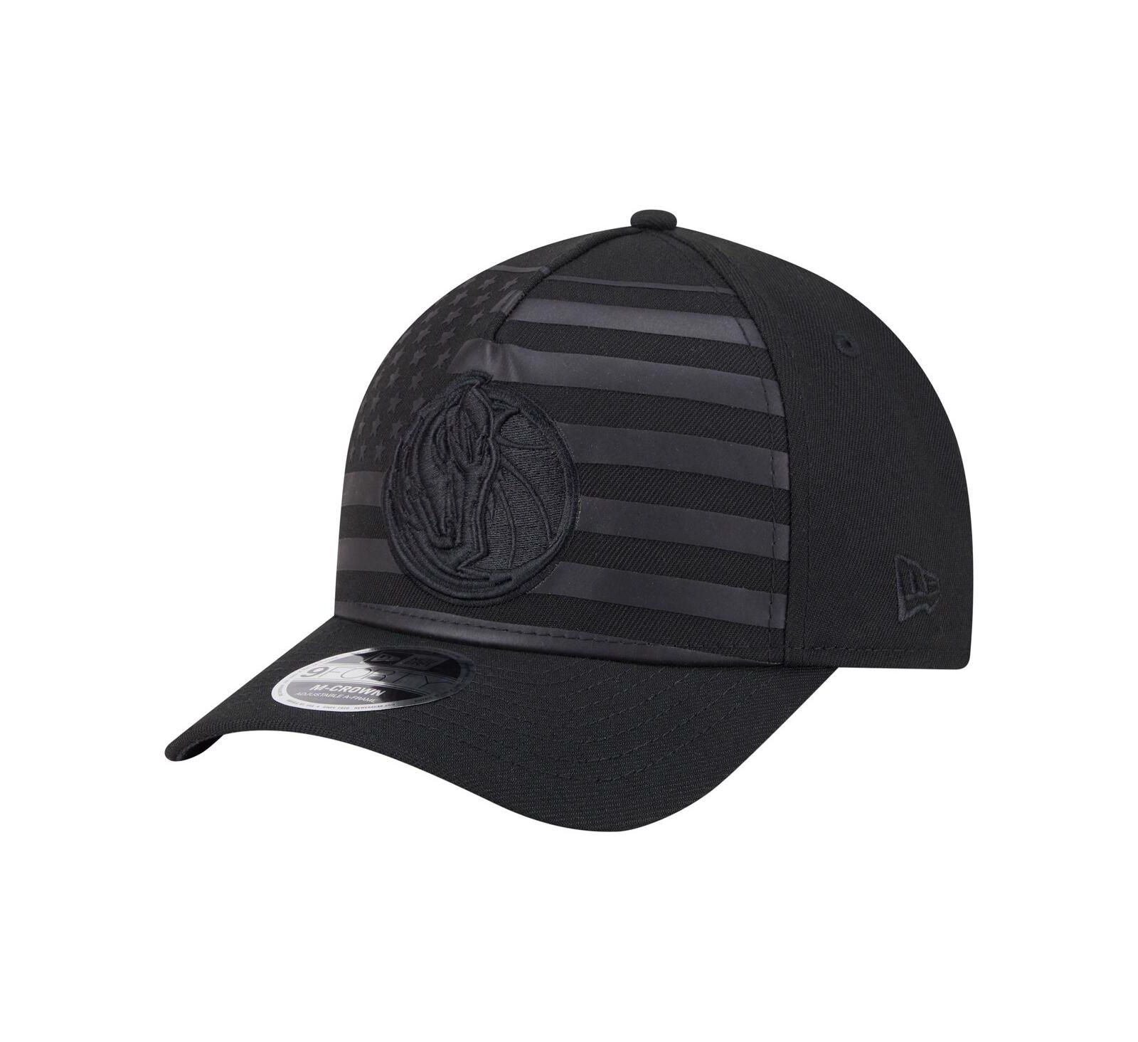 New Era Men's Black Dallas Mavericks Game Day Flag A-Frame 9FORTY Adjustable Hat