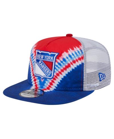 New Era Мужская регулируемая кепка-гольф New York Rangers Throwback V-Dye сине-красная