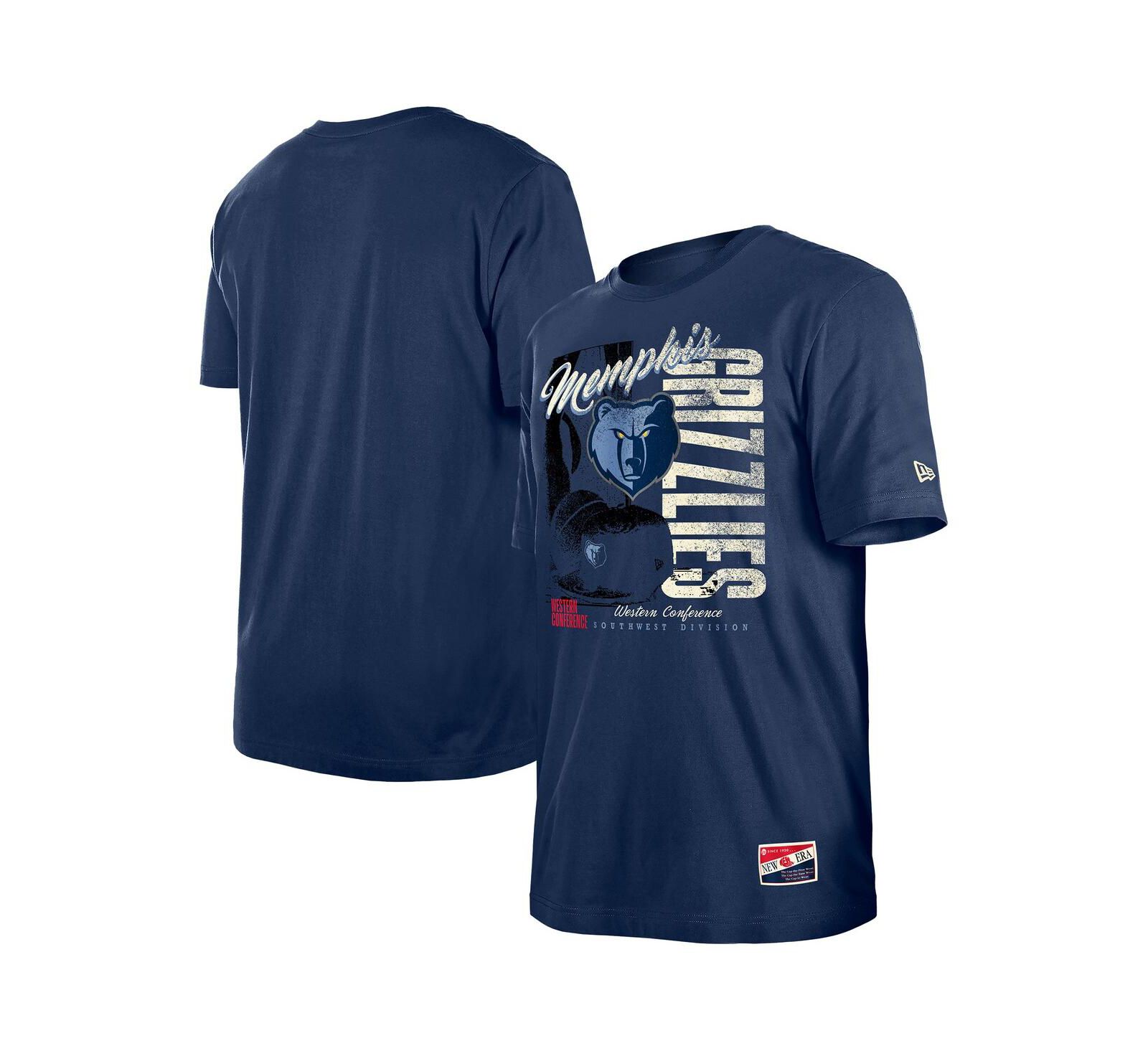 New Era Men's Navy Memphis Grizzlies Distressed Throwback Vintage Color Pack T-Shirt