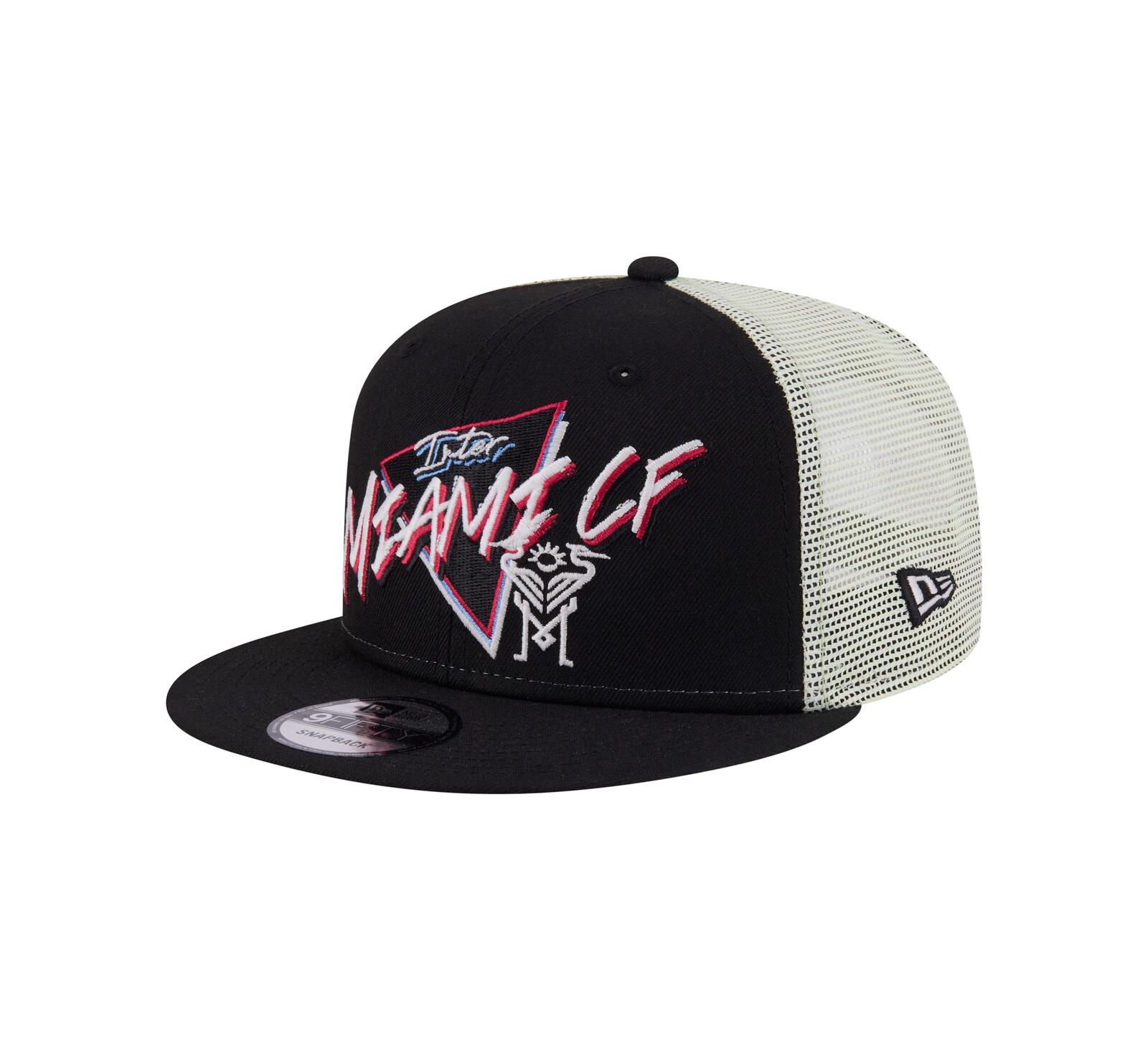 New Era Men's Black Inter Miami CF Neon 9FIFTY Snapback Hat