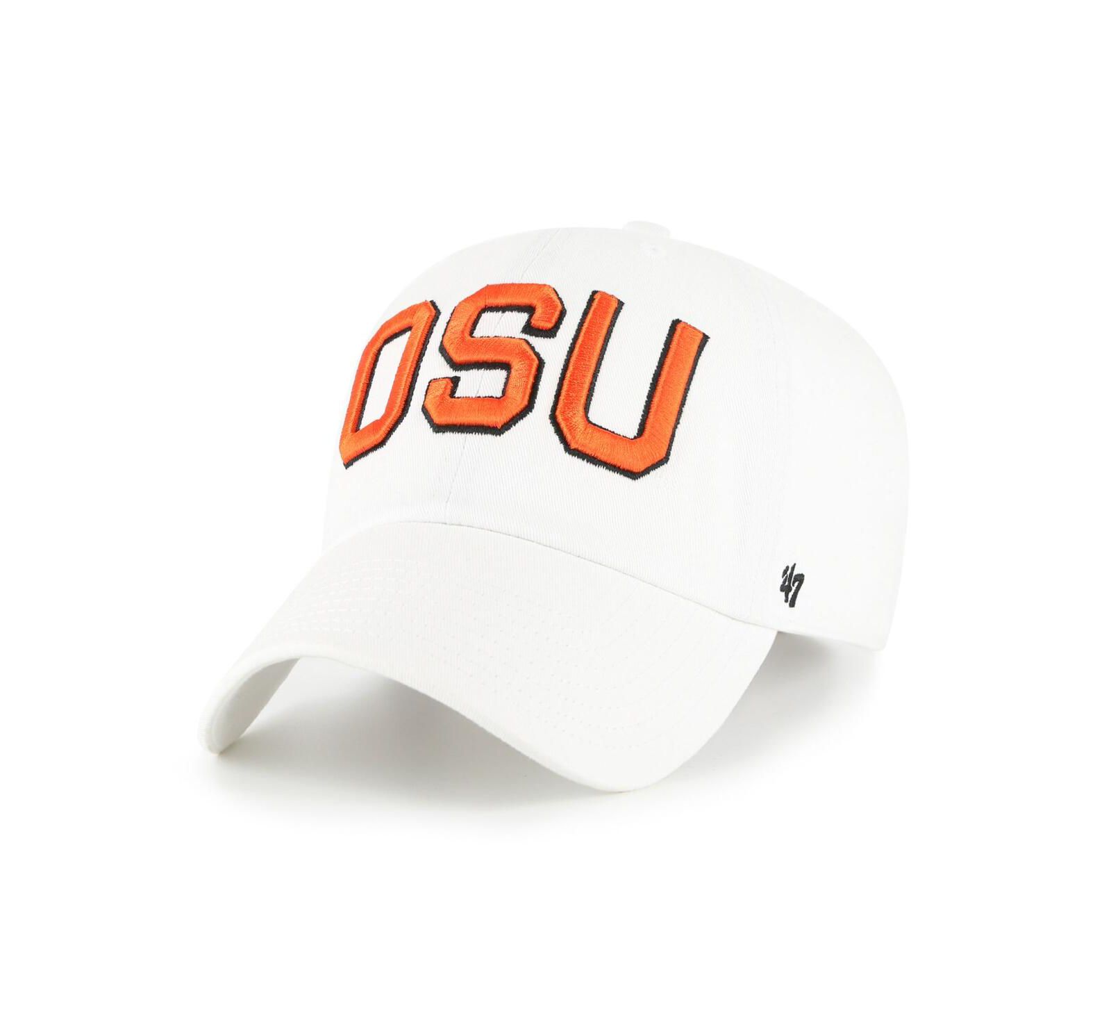 '47 Brand Мужская White Oregon State Beavers Vault Clean Up Adjustable Hat