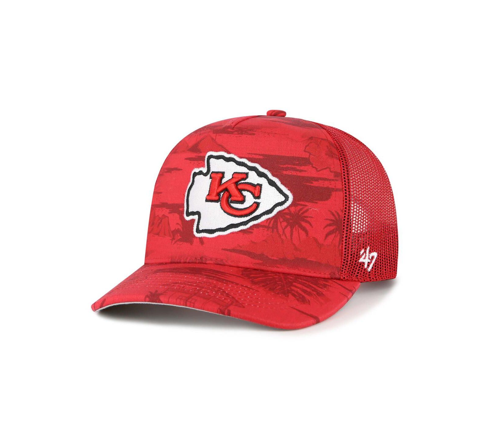 Мужская регулируемая кепка '47 Brand Kansas City Chiefs Fiji Trucker, красная