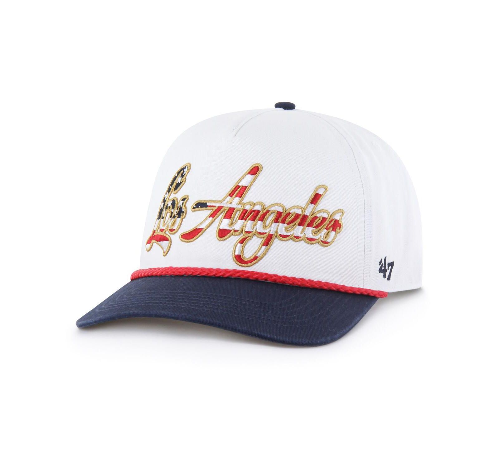 Мужская белая кепка '47 Brand Los Angeles Chargers Patriotic Overhand Hitch Adjustable