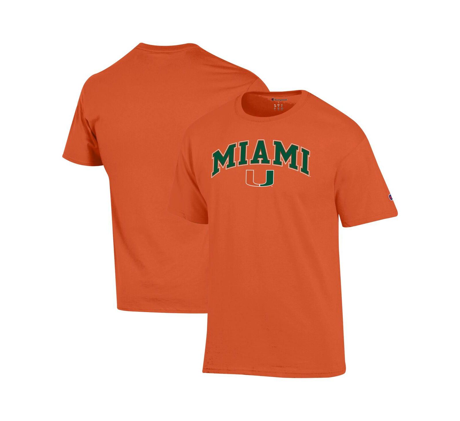 Мужская футболка Champion Orange Miami Hurricanes с логотипом