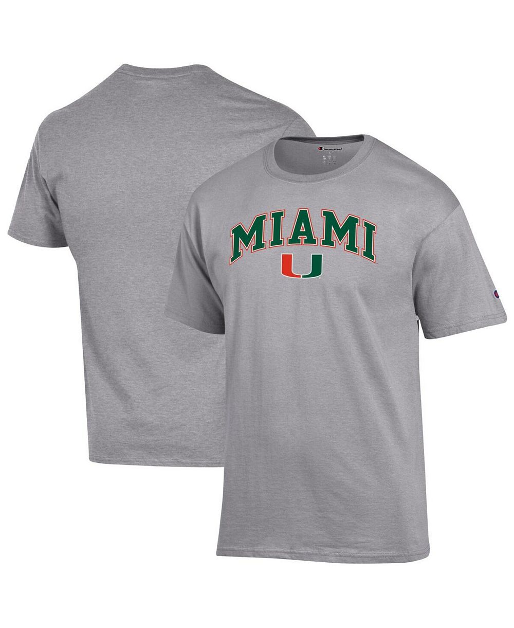 Champion Men's Orange Miami Hurricanes Arched Logo T-Shirt