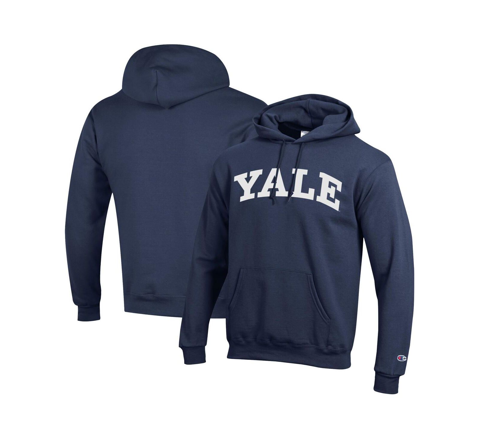 Мужское худи Champion Navy Yale Bulldogs Basic Arch Fleece Pullover