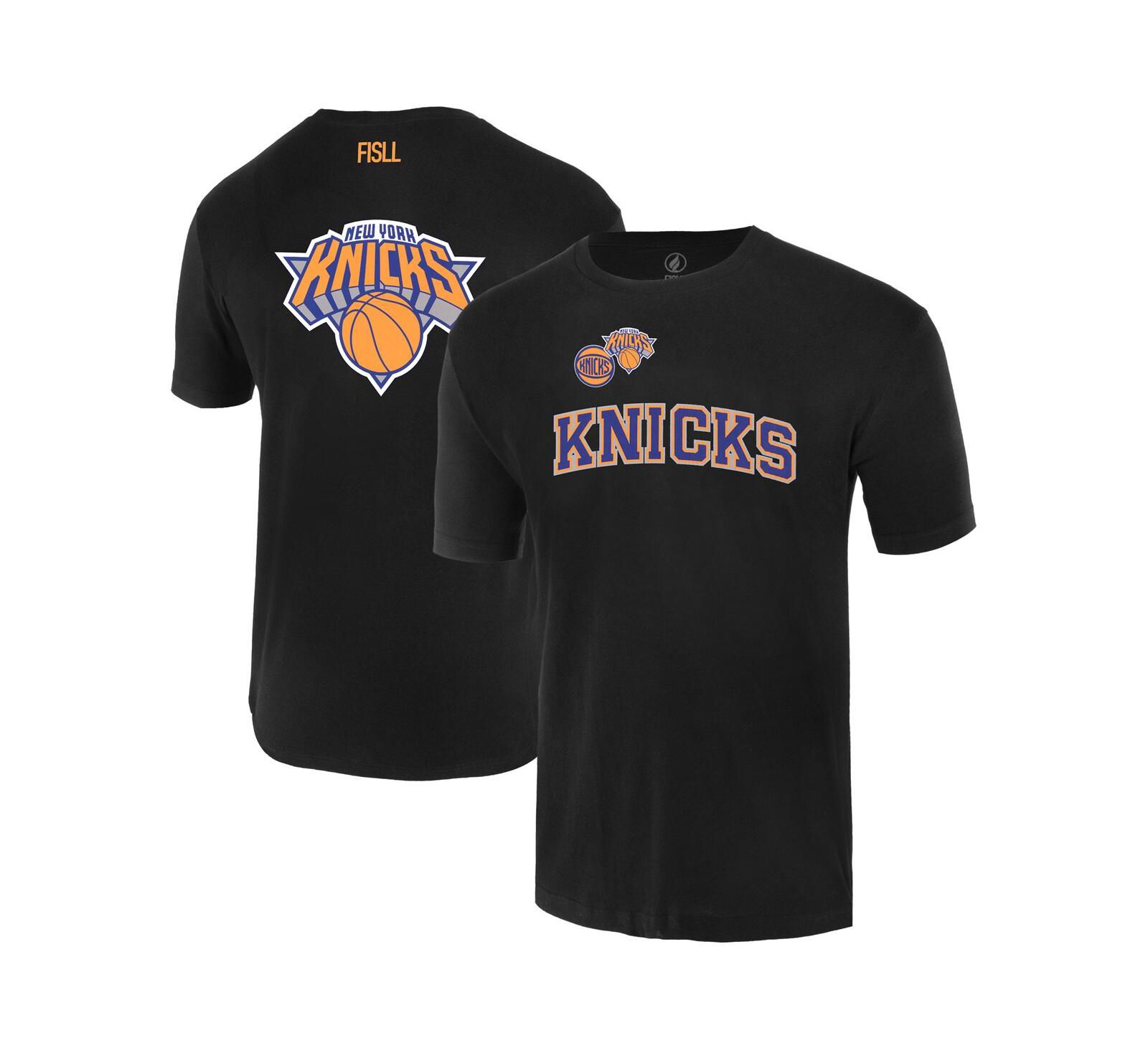 FISLL Men's and Women's Black New York Knicks Oversize Logo T-Shirt