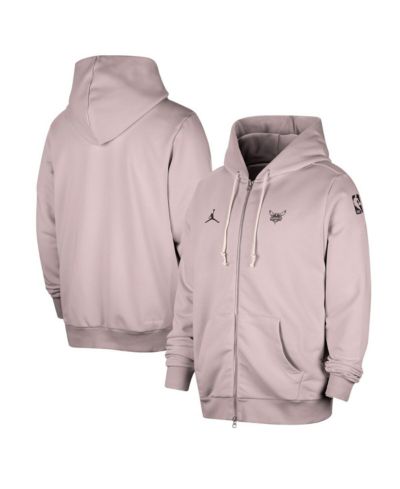 Jordan Men's Light Purple Charlotte Hornets Authentic Standard Issue Full-Zip Hoodie Jacket