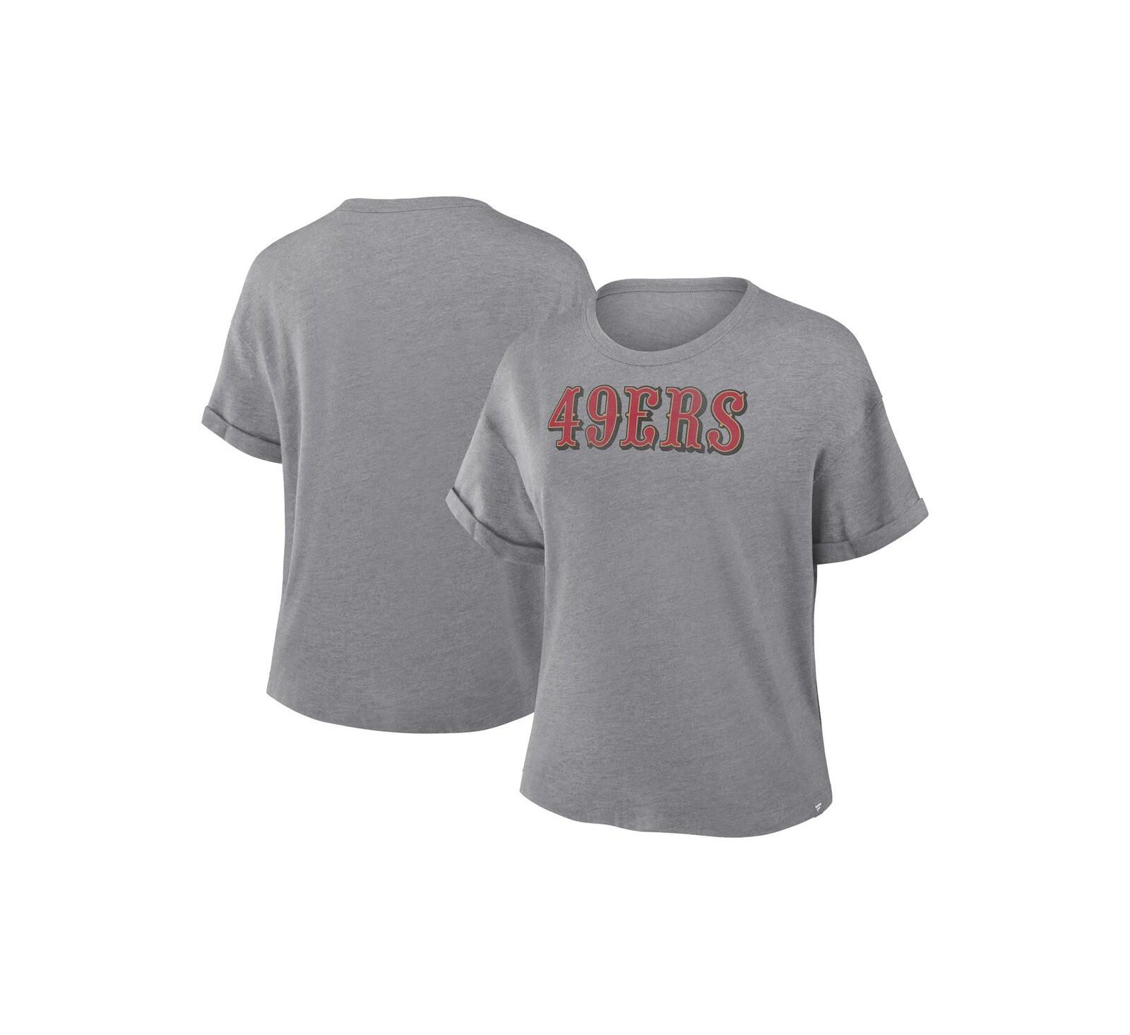 Fanatics Women's Heather Gray San Francisco 49ers Tri-Blend T-Shirt