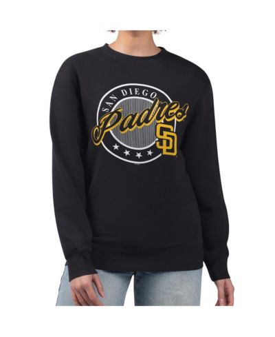 Женская толстовка G-III 4Her by Carl Banks Black San Diego Padres Pinstripe Circle Team Fleece Pullover