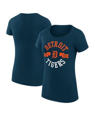 Женская приталенная футболка G-III 4Her by Carl Banks Navy Detroit Tigers City Graphic