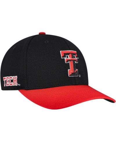 Мужская двухцветная кепка Top of the World Black/Red Texas Tech Red Raiders Reflex Two-Tone Flex
