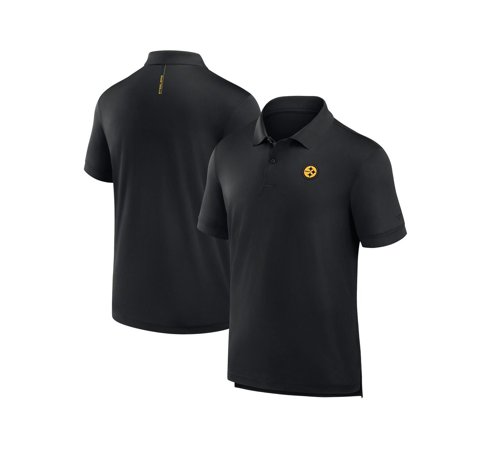 Fanatics Men's Black Pittsburgh Steelers Front Office Move Mono Polo Shirt