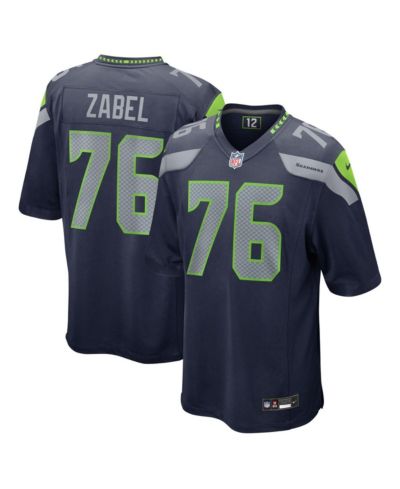 Nike Men's Grey Zabel College Navy Seattle Seahawks 2025 NFL Draft First Round Pick Game Jersey