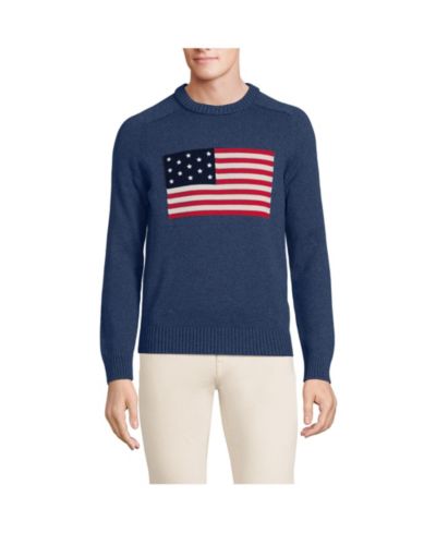 Мужской джемпер Lands' End Drifter Flag с круглым вырезом