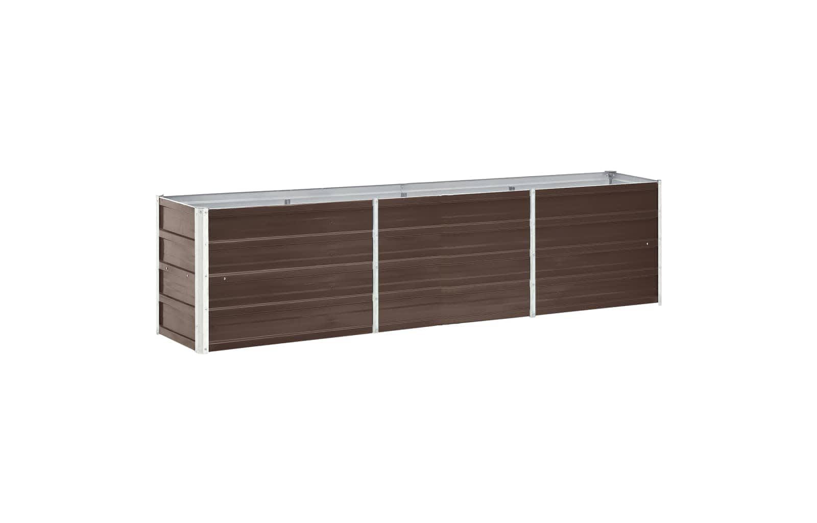 Приподнятая садовая грядка vidaXL Large Galvanized Steel 94.5x15.7x17.7 in