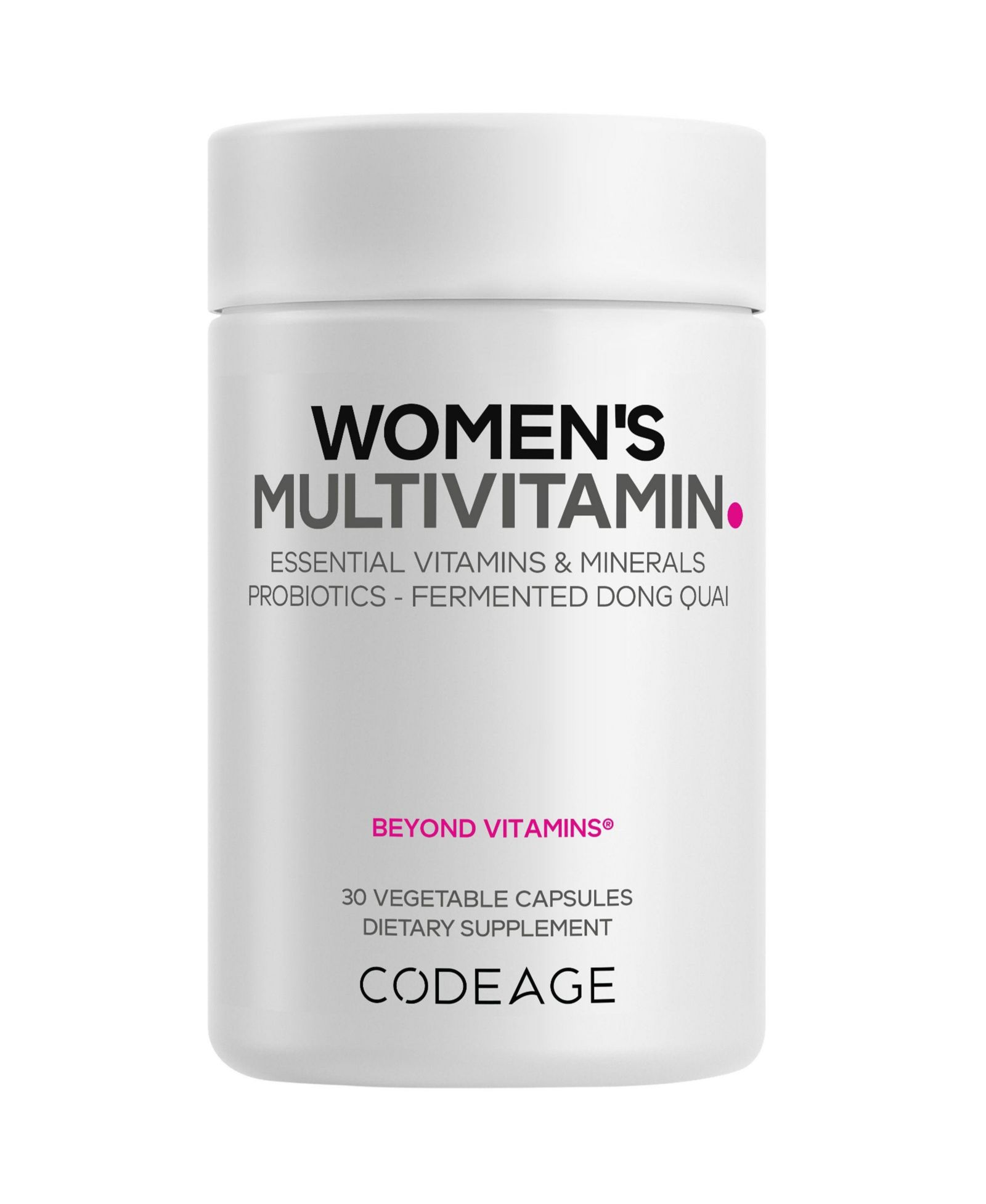 Codeage Женский Multivitamin - Vitamins A, C, D3, E, B6, B12, Folate, Calcium, Magnesium, Iron, Probiotics - Daily Vitamin Pills - 30 Capsules