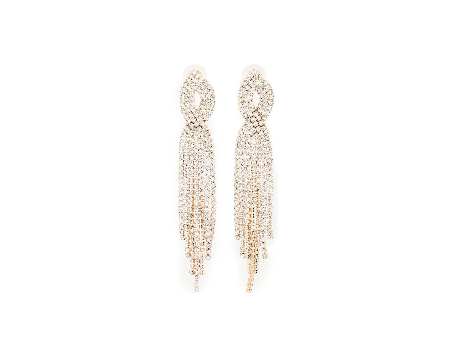 SOHI Women's Silver Bling Cluster Drop Earrings