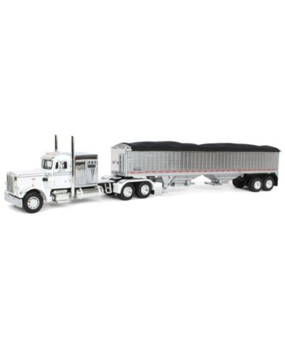 Игрушечный грузовик First Gear Peterbilt 359, масштаб 1/64, спейлер 60 дюймов, литой металл, с прицепом Wilson High Side Grain
