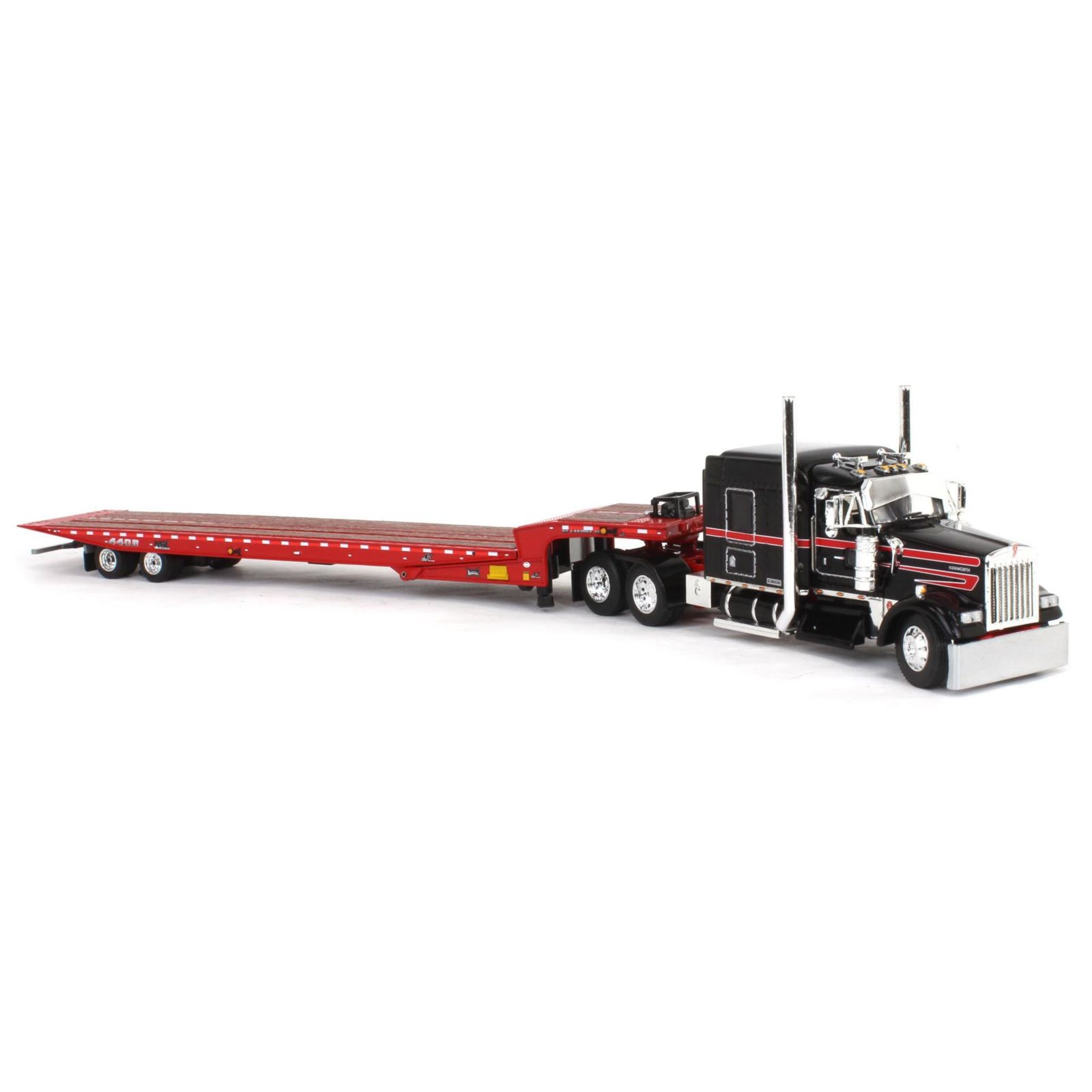 Модель 1/64 Viper Red Black Kenworth W900L с прицепом Landoll 440B-50CA Traveling Axle DCP
