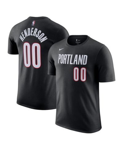 Nike Мужская футболка Nike Scoot Henderson Black Portland Trail Blazers Icon Edition Name & Number