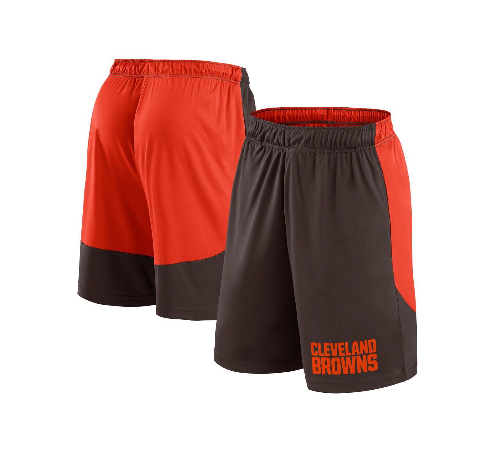 Шорты Fanatics Men's Brown/Red Cleveland Browns Launch