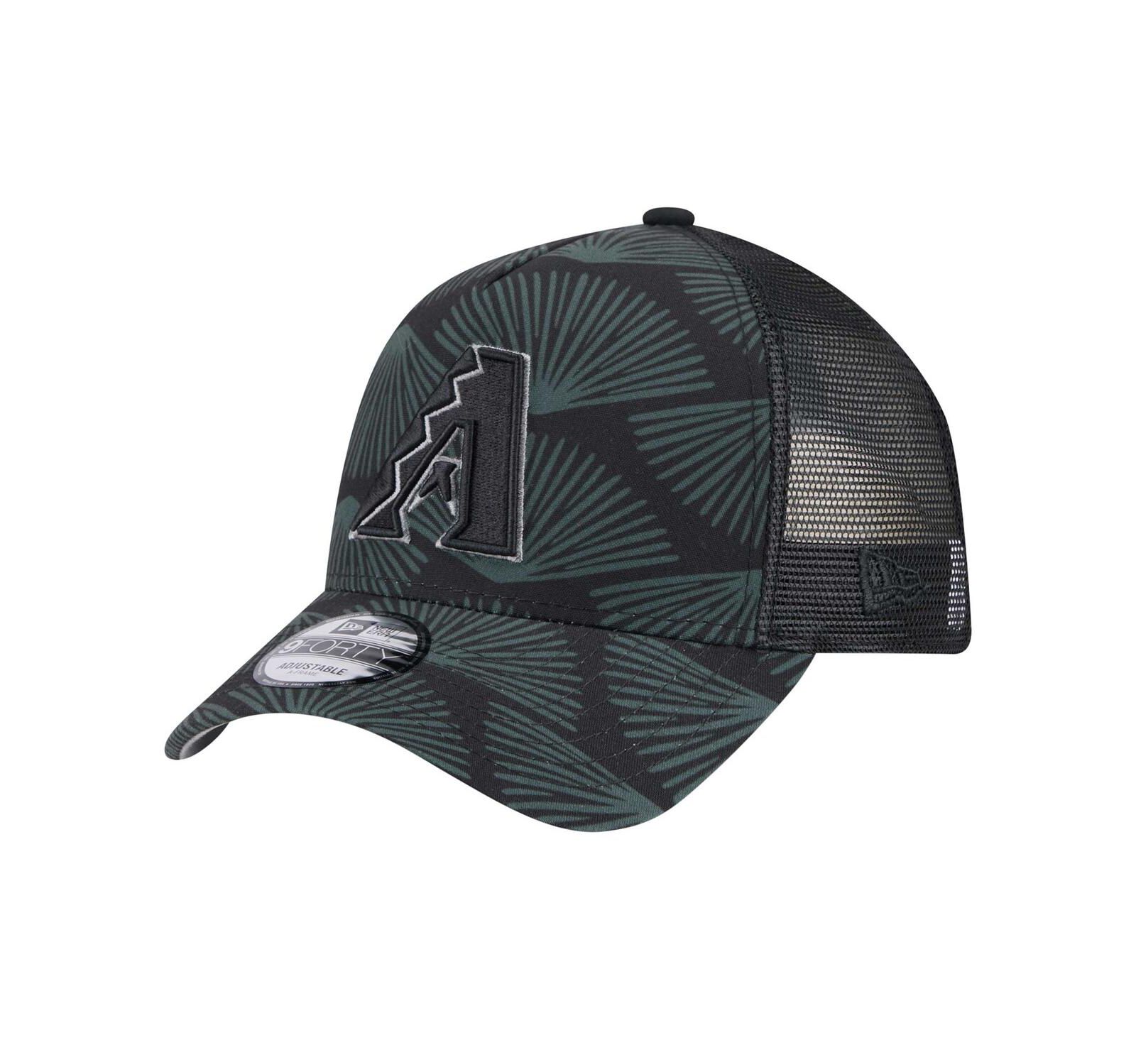 New Era Men's Black Arizona Diamondbacks 9FORTY A-Frame Trucker Adjustable Hat