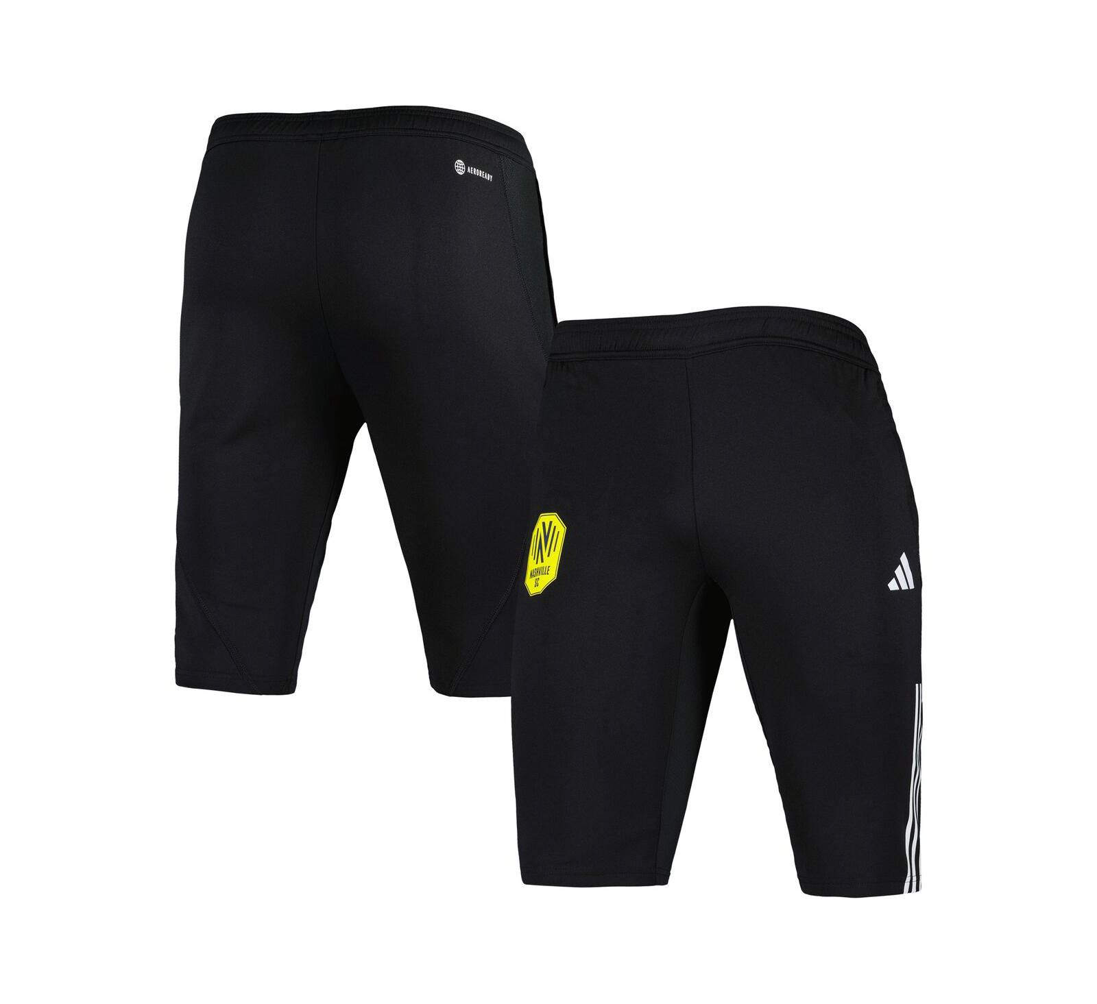 Adidas Men's Black Nashville SC 2023 On-Field Training AEROREADY Slim Fit Half Pants